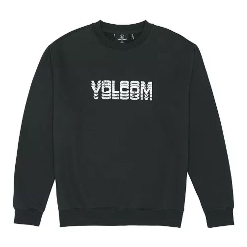 Volcom NWT Cement Crew Sweatshirt Washed Black Heather - Picture 2 of 4